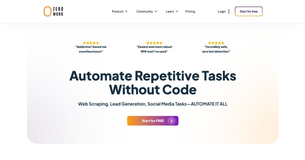 ZeroWork: Automate tasks without code