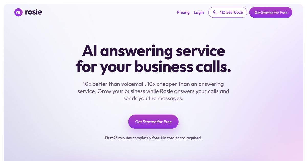 Rosie: AI answering service for businesses