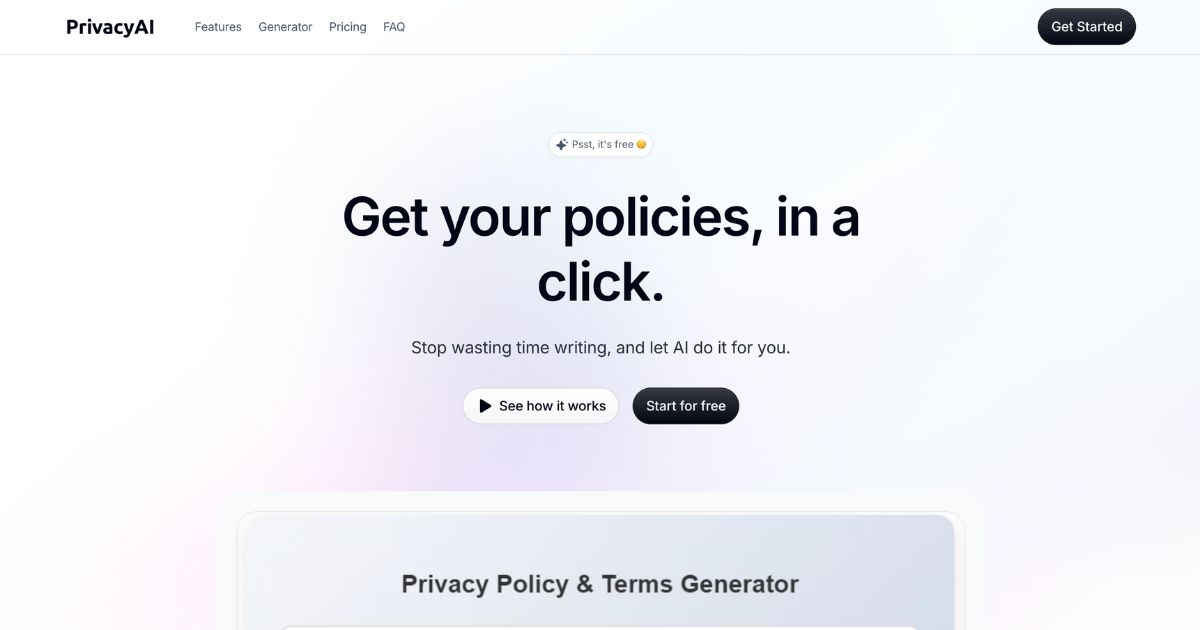 PrivacyAI: Free policy generator for businesses