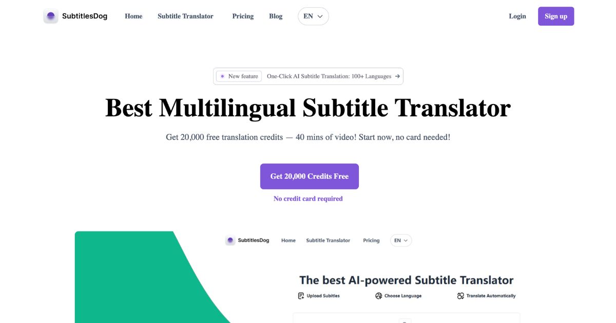 SubtitlesDog: Multilingual subtitle translator