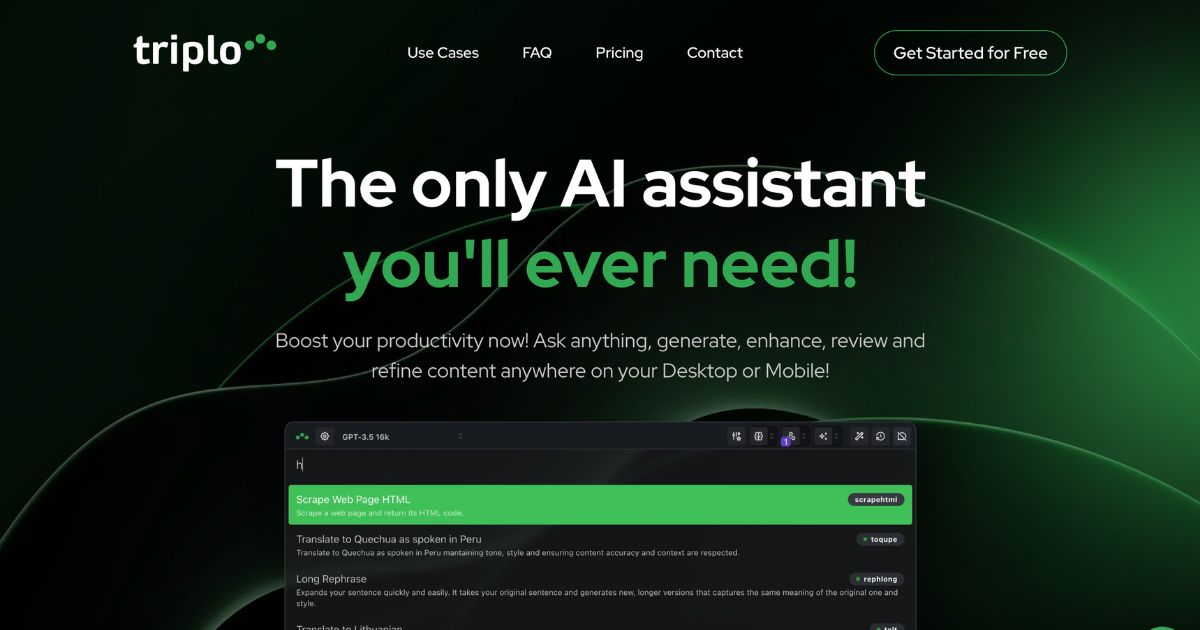 Triplo: AI assistant for productivity