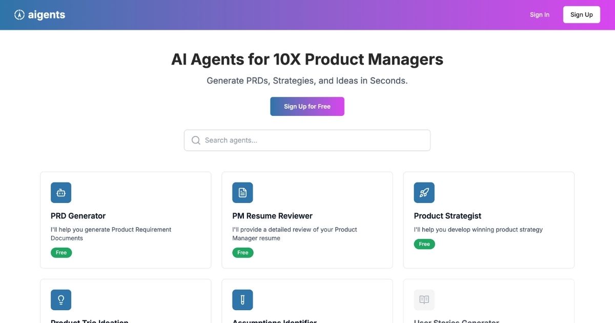 aigents: AI agents for product managers