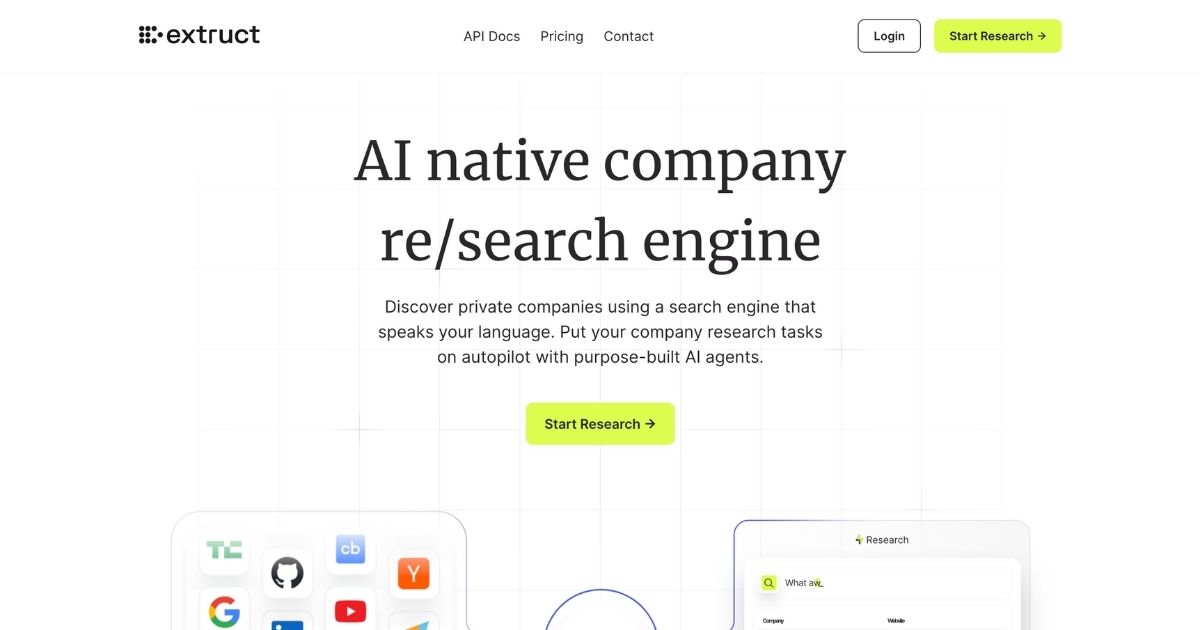Extruct: AI-powered business research