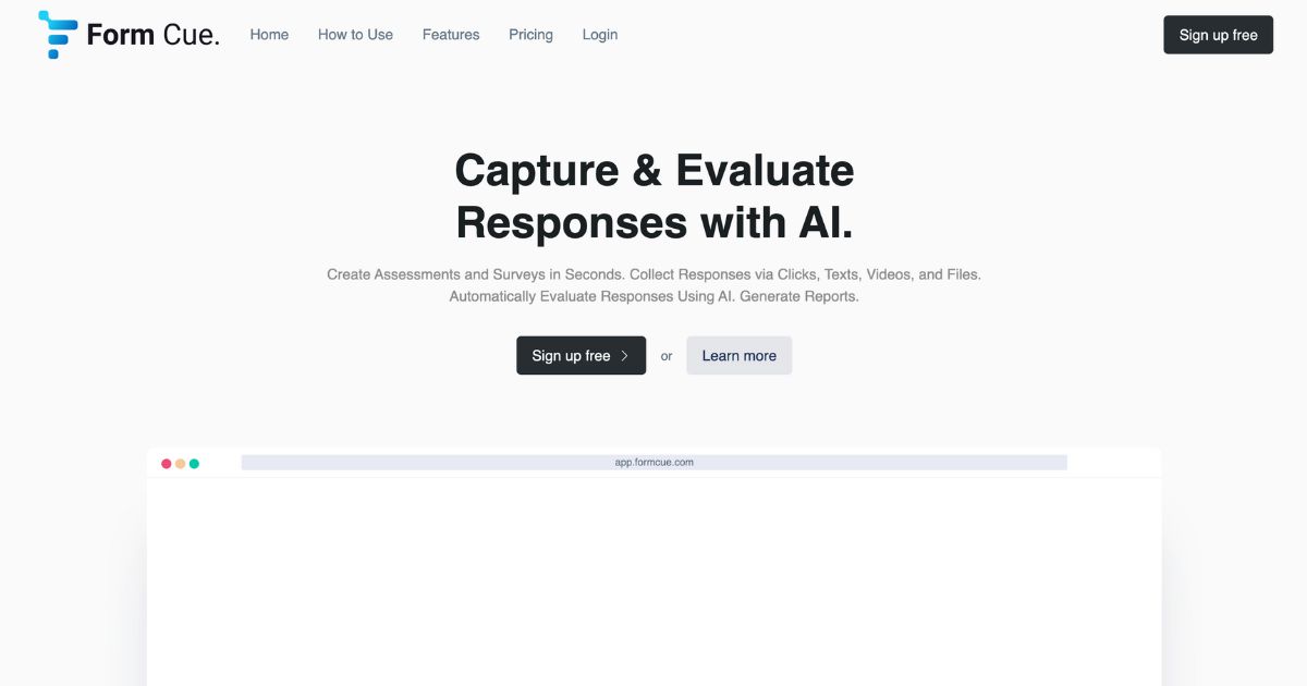 FormCue: AI-powered response analysis tool