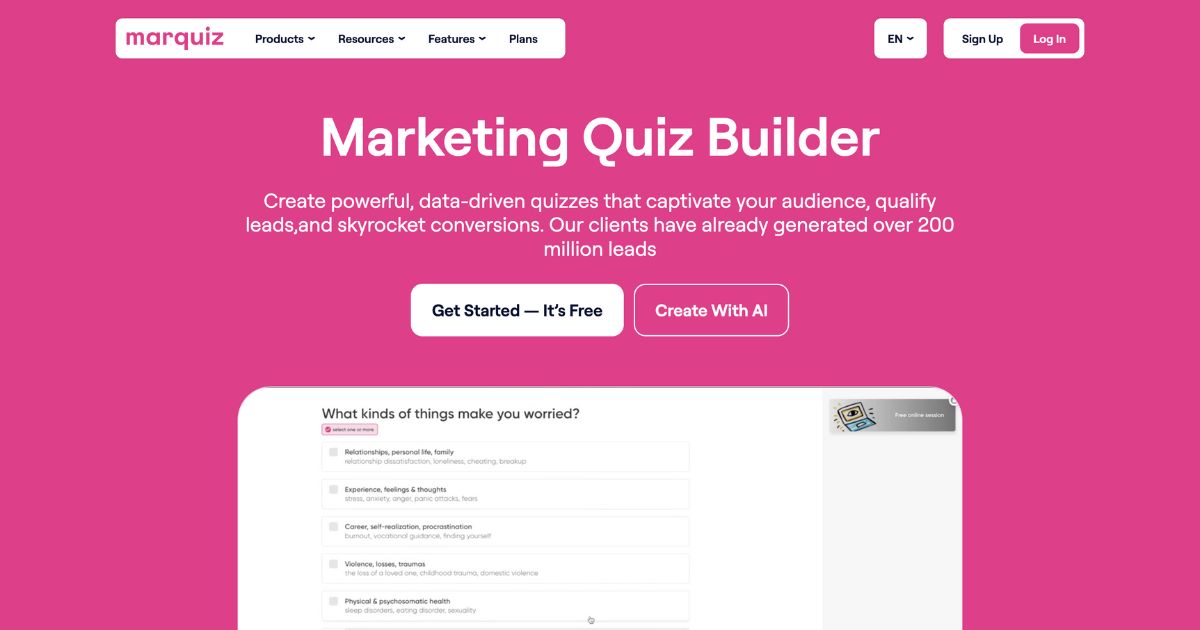 Marquiz: Powerful quiz builder for lead generation