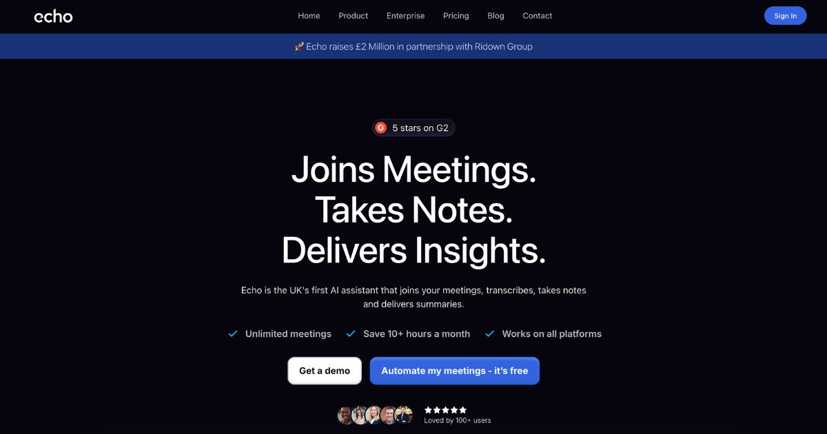 Echo: AI for meeting summaries & transcription