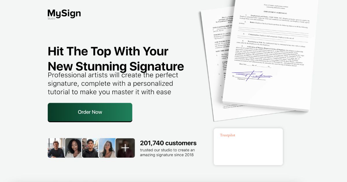 MySign: Easy professional signature creation