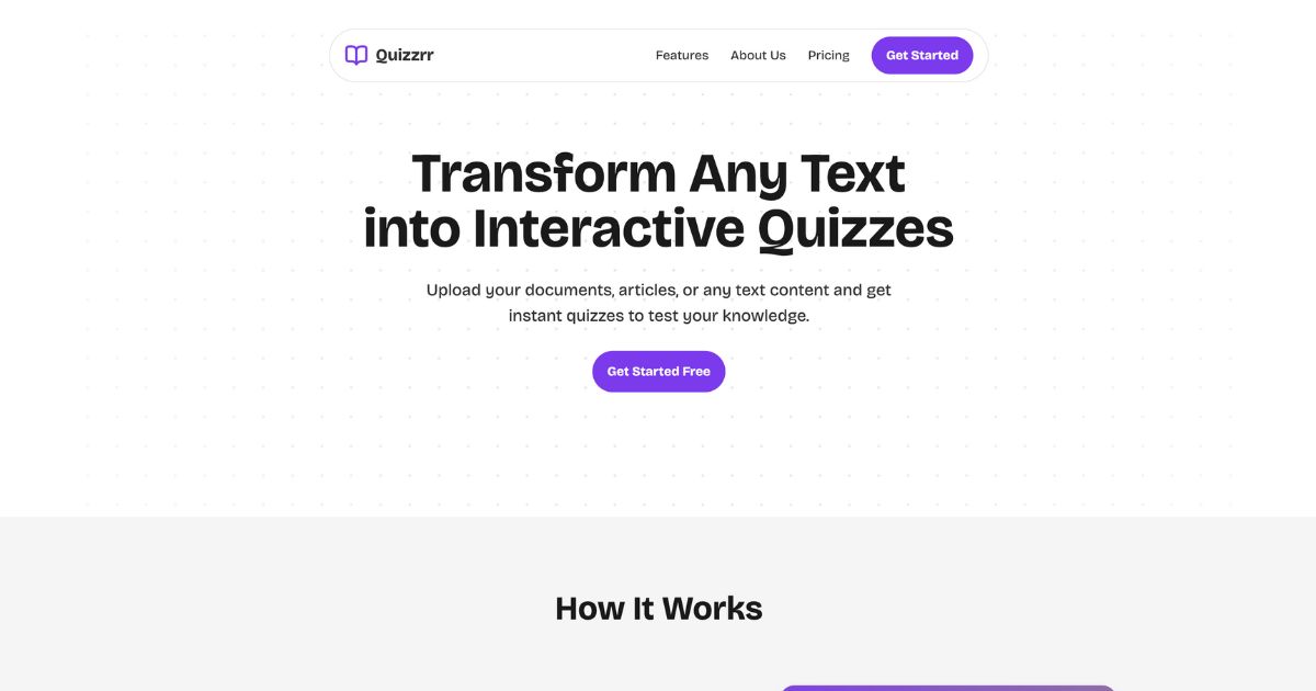 Quizzrr: Interactive quiz generator