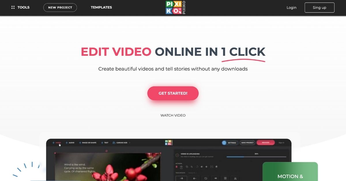 Pixiko: Online multitool video editor