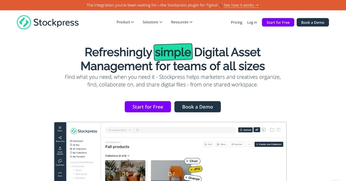 Stockpress: Digital asset management tool