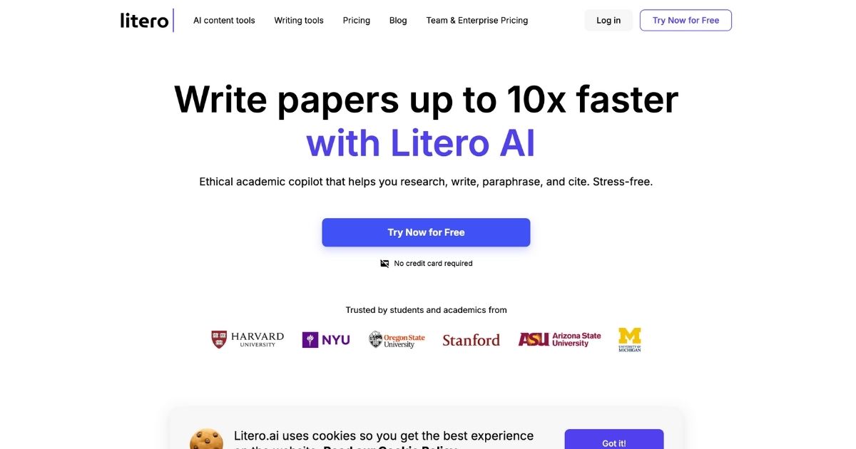 Litero AI: アカデミックライティングの効率を向上