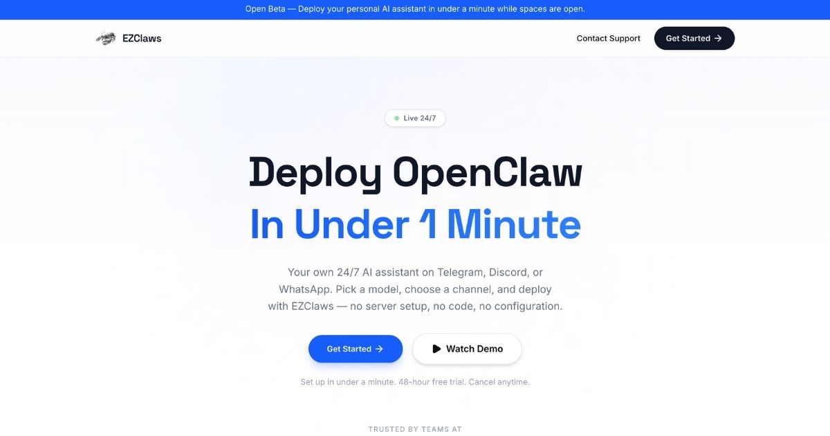 EZClaws: AI முகவர் வரிசைப்படுத்தலை எளிதாக்குதல்