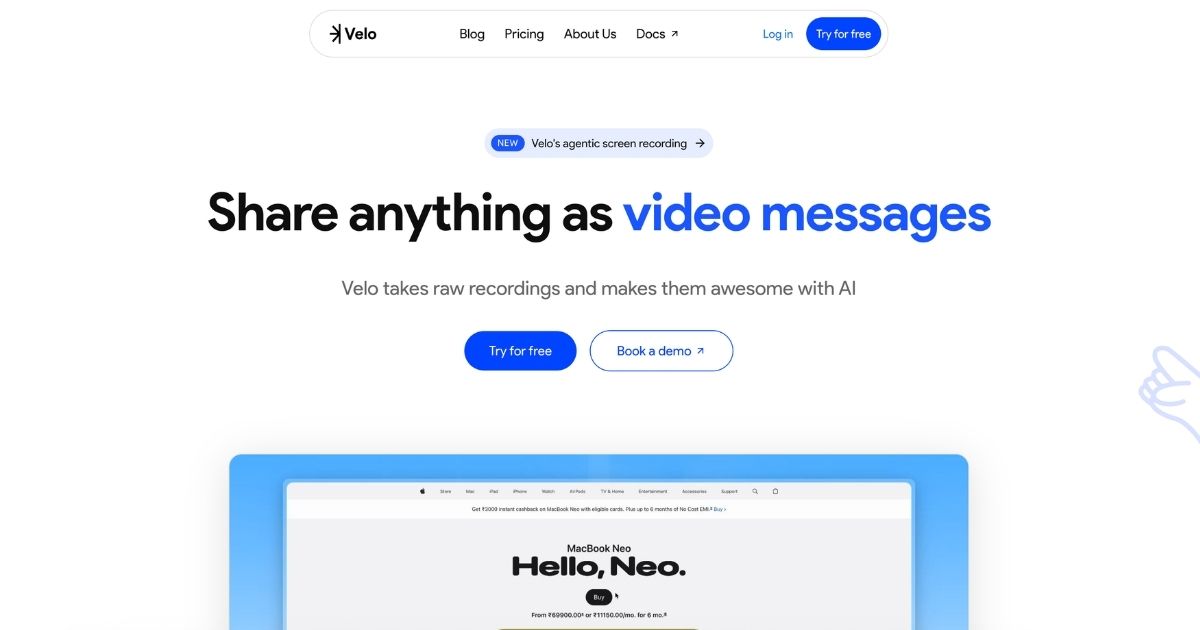 Velo: AI を活用したビデオ メッセージング プラットフォーム – ダイナミックなビジネス Velo: AI を活用したビデオ メッセージング プラットフォーム – ダイナミックなビジネス