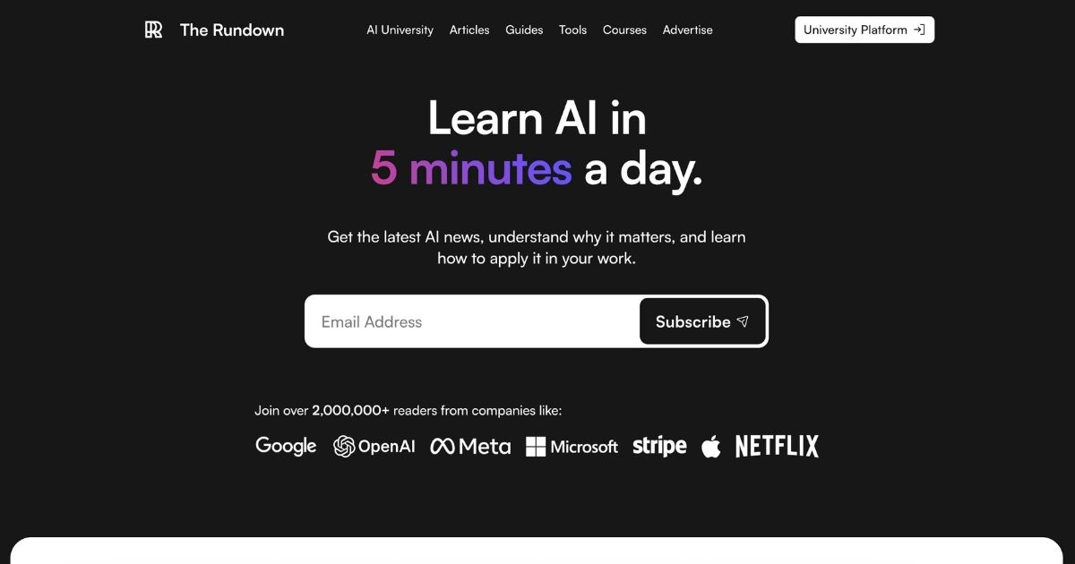Rundown AI: AI 効率の向上 – ダイナミックなビジネス