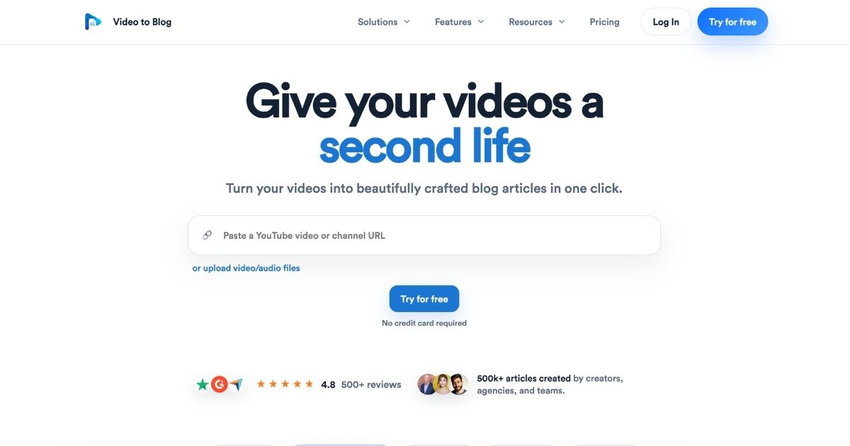 VideoToBlog.ai: ビデオを SEO ブログに変換 – ダイナミック ビジネス